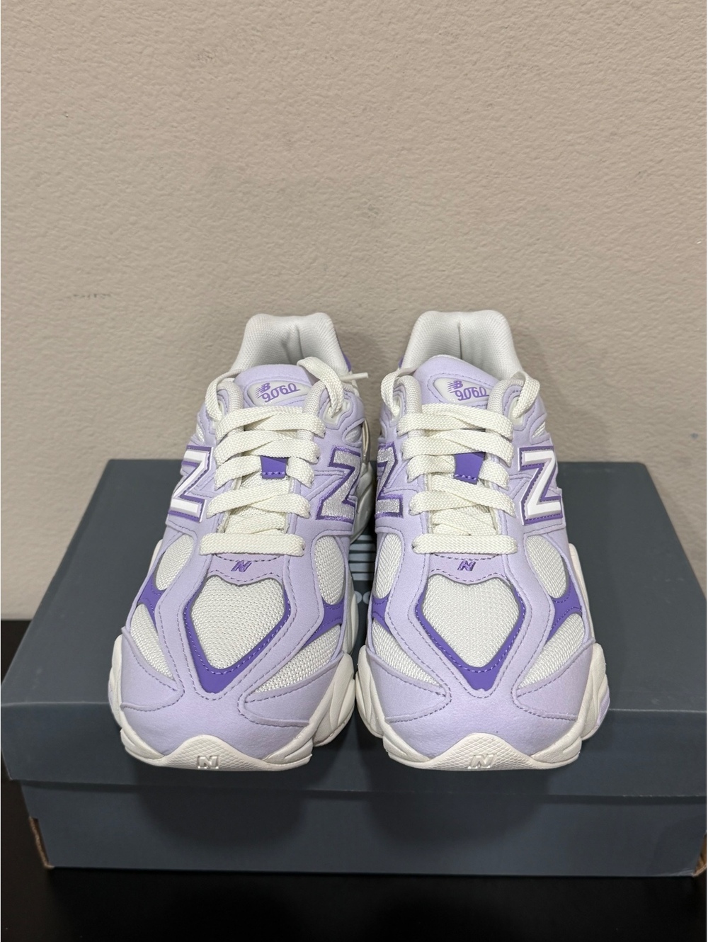 Size 4.5Y/6 Women - New Balance 9060 GS “Sea Salt Violet Crush” - Picture 3 of 6